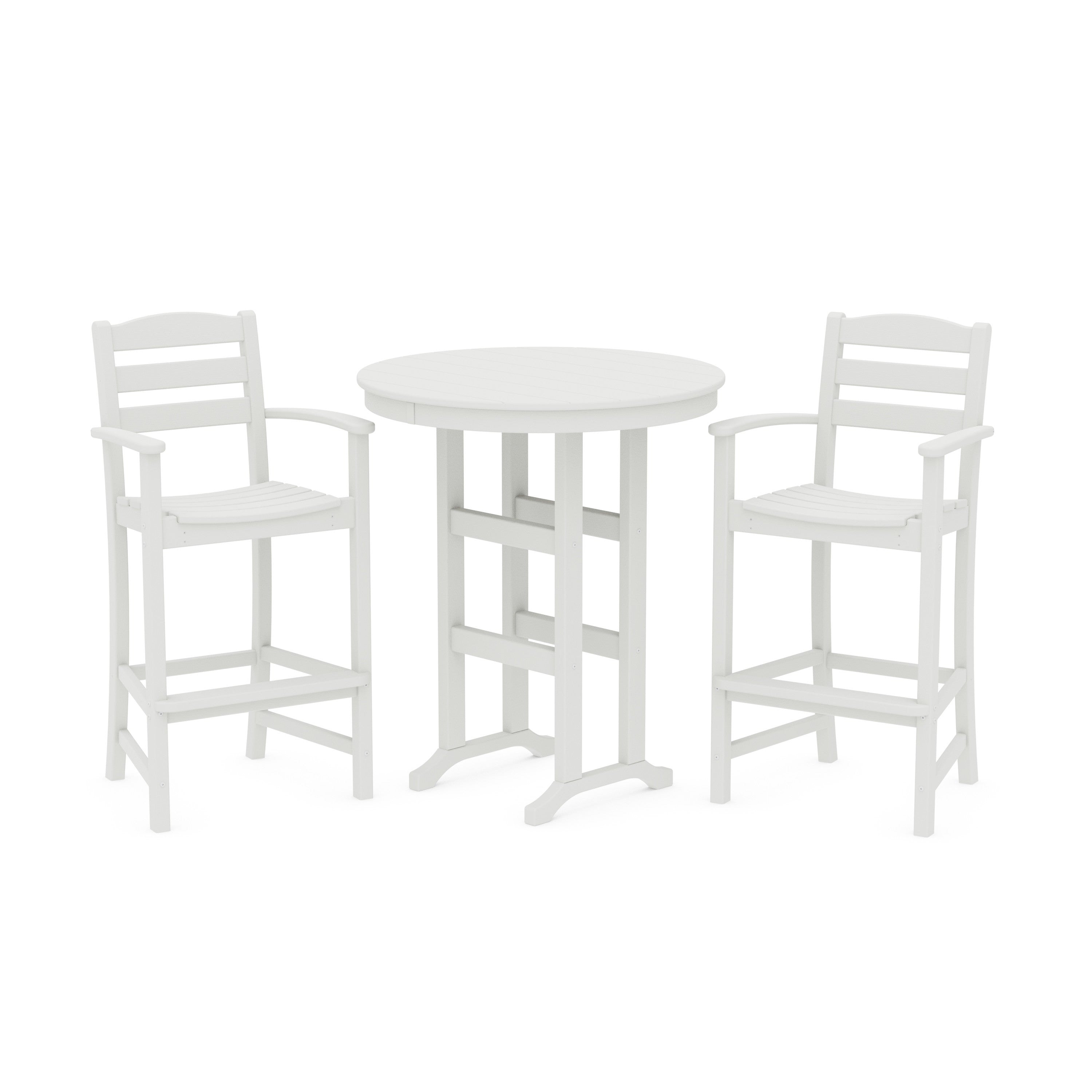 La Casa Café 3-Piece Round Farmhouse Bar Set