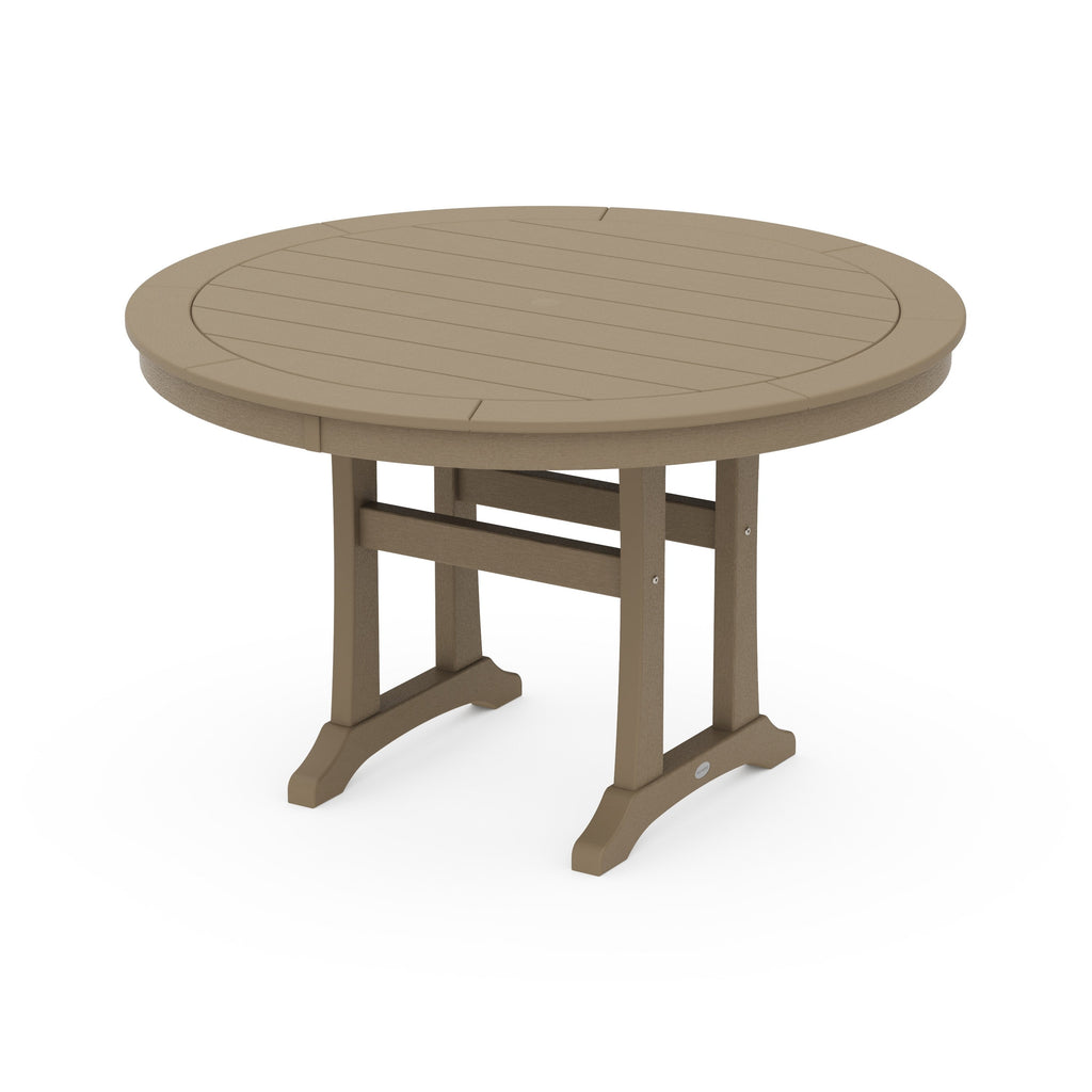 Nautical Trestle 48 Round Dining Table