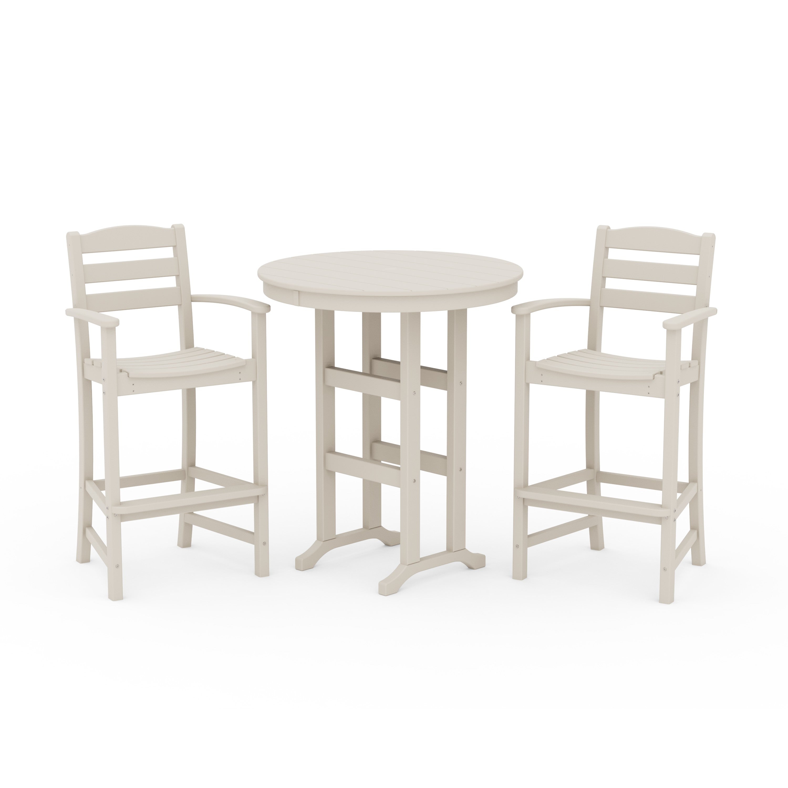 La Casa Café 3-Piece Round Farmhouse Bar Set