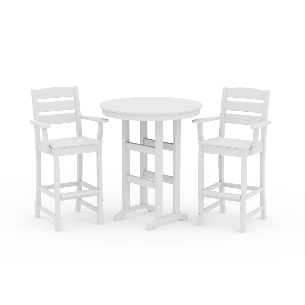 Lakeside 3-Piece Round Bar Arm Chair Set