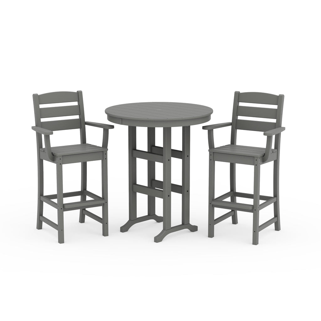 Lakeside 3-Piece Round Bar Arm Chair Set