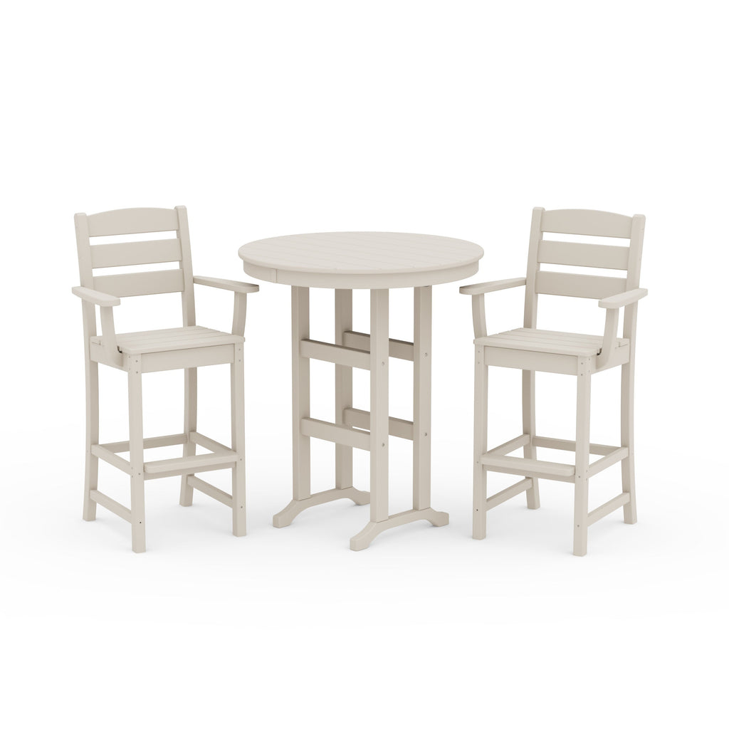 Lakeside 3-Piece Round Bar Arm Chair Set