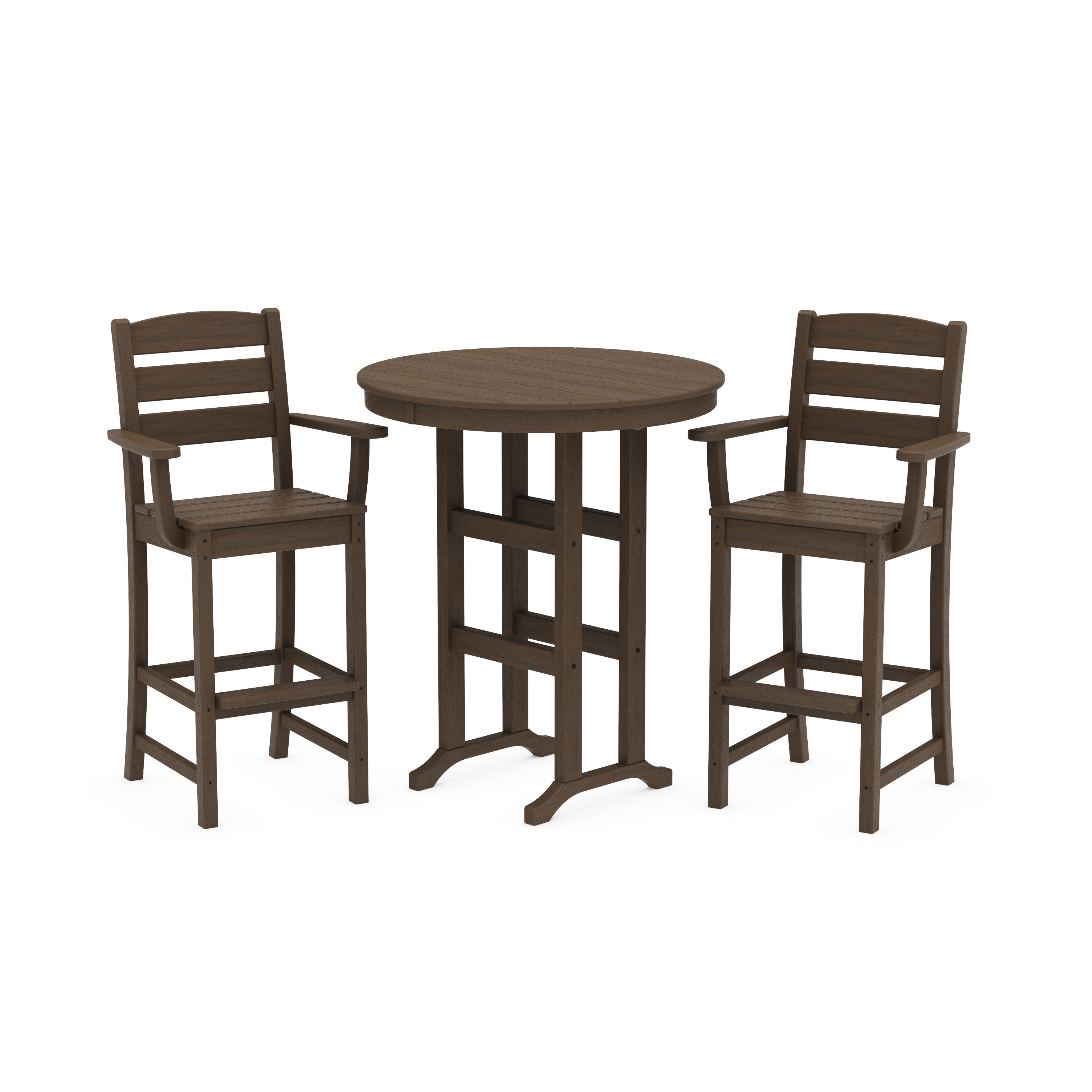 Lakeside 3-Piece Round Bar Arm Chair Set