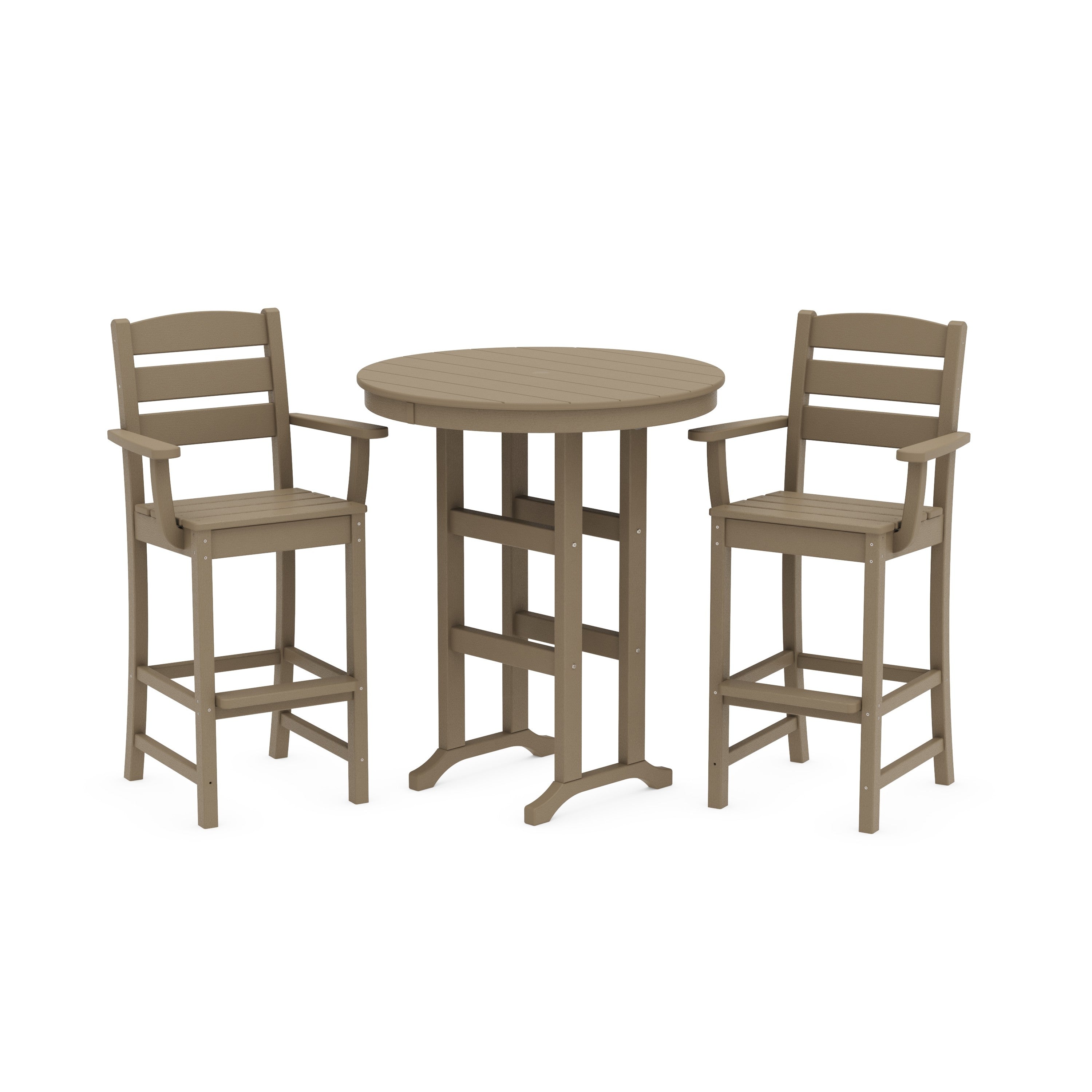Lakeside 3-Piece Round Bar Arm Chair Set
