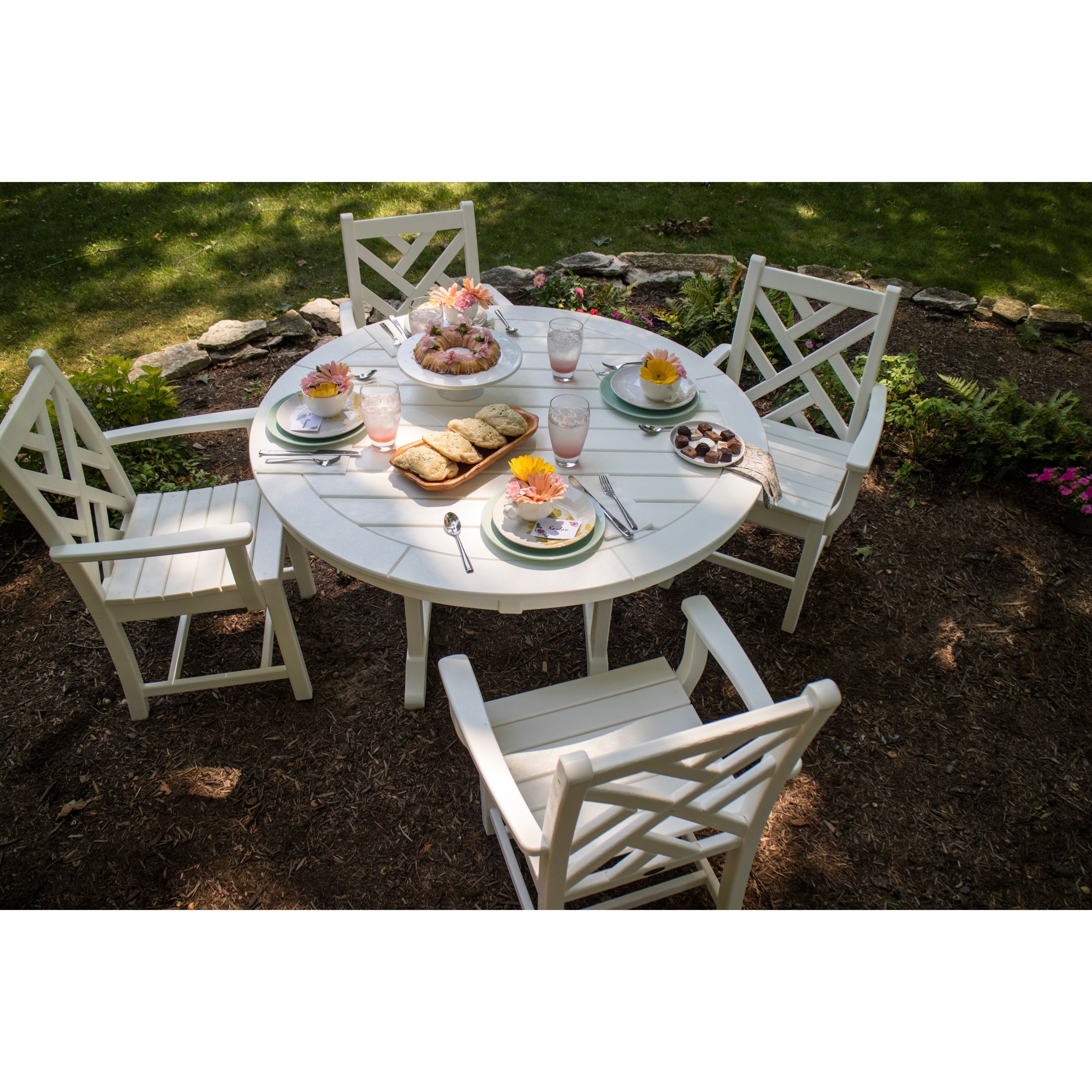 Nautical Trestle 48 Round Dining Table