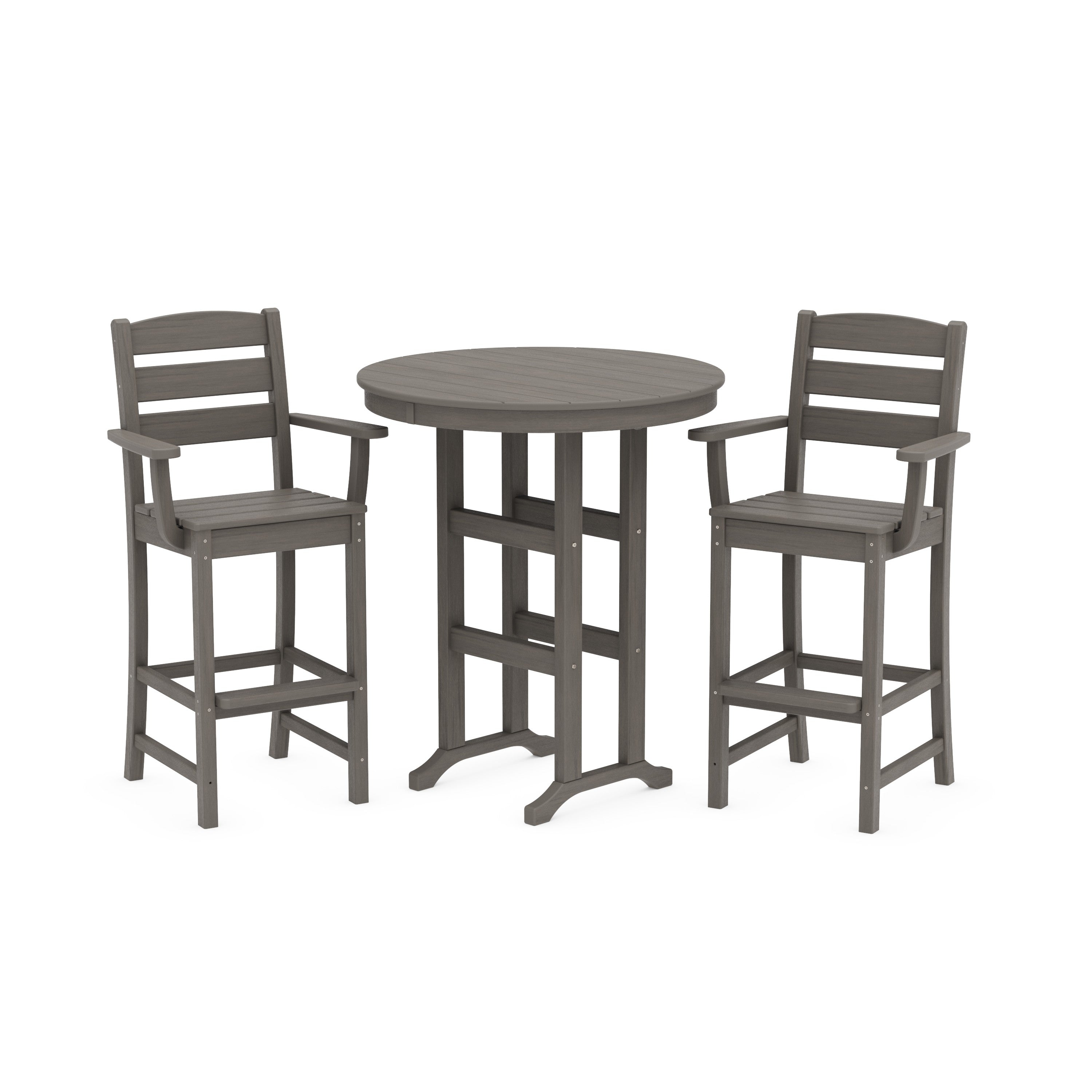 Lakeside 3-Piece Round Bar Arm Chair Set