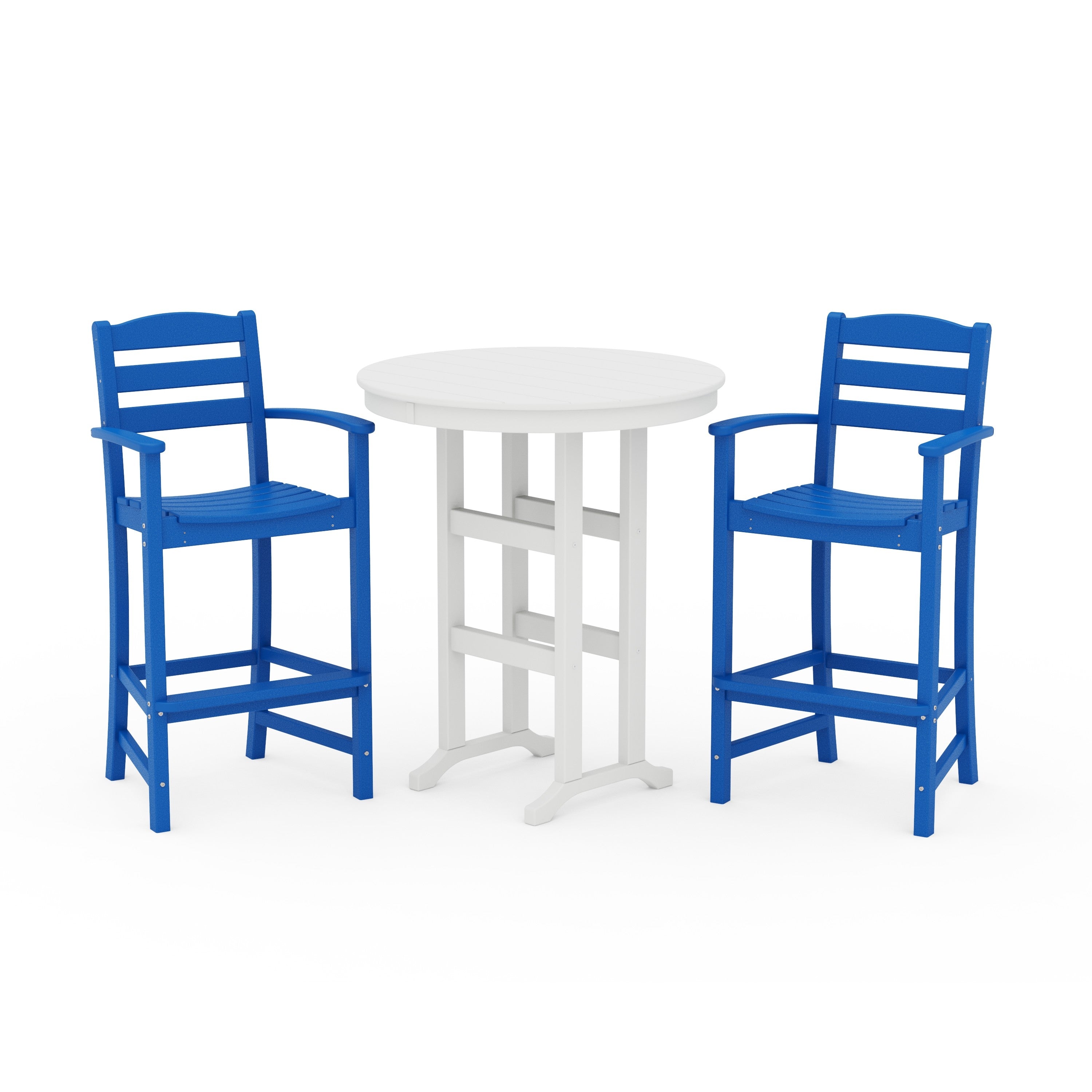 La Casa Café 3-Piece Round Farmhouse Bar Set