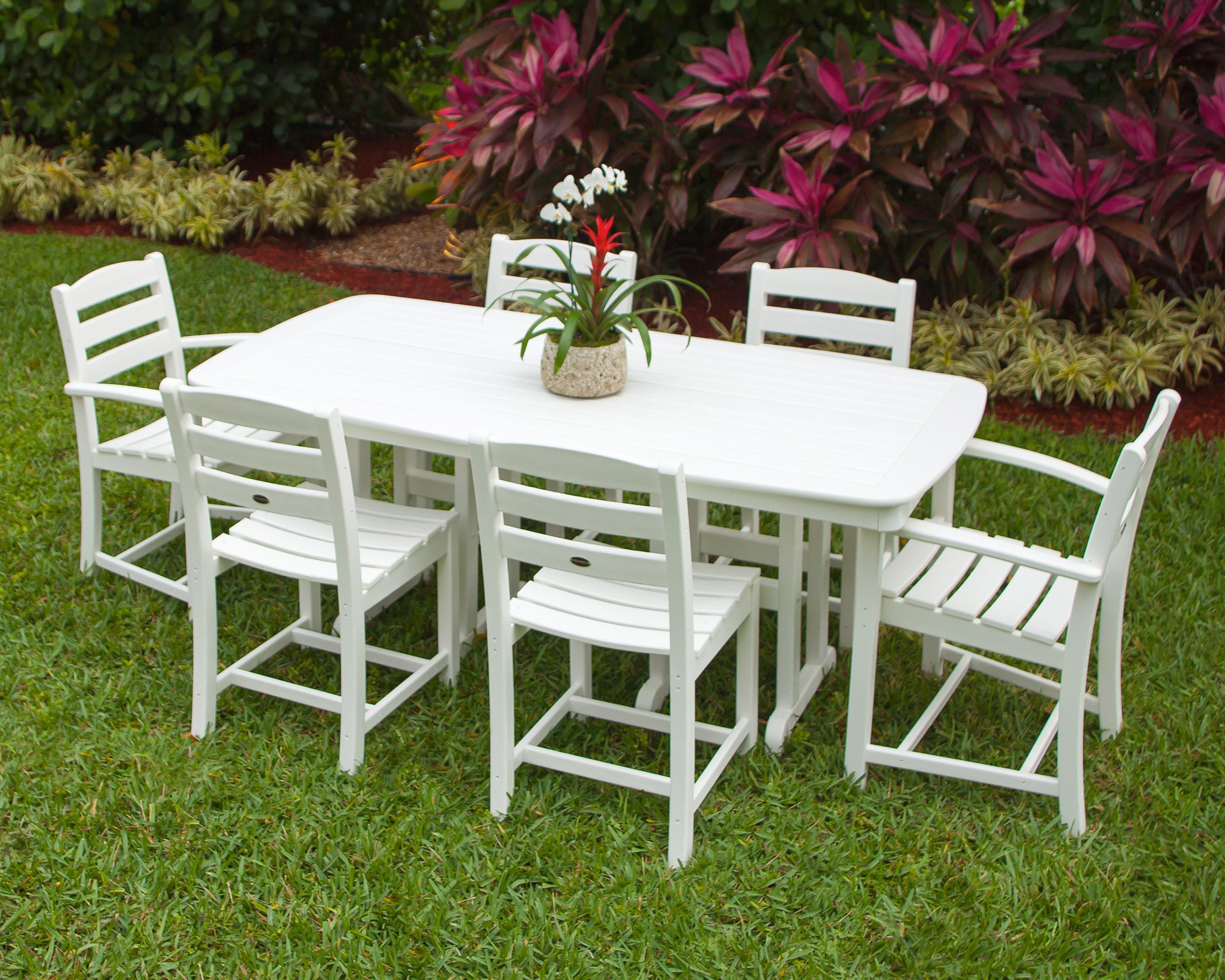 La Casa Café 7-Piece Wooden Dining Set