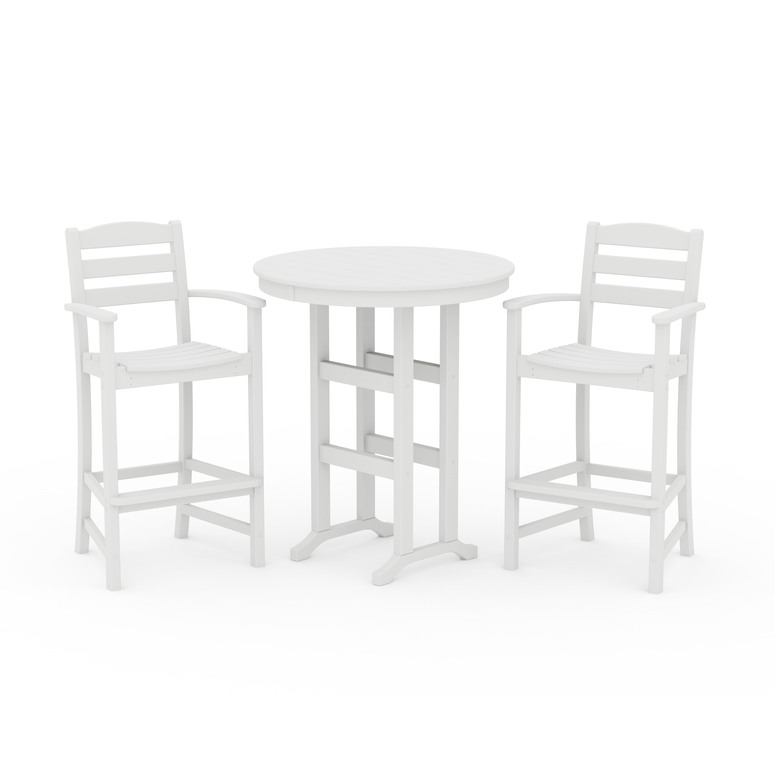 La Casa Café 3-Piece Round Farmhouse Bar Set