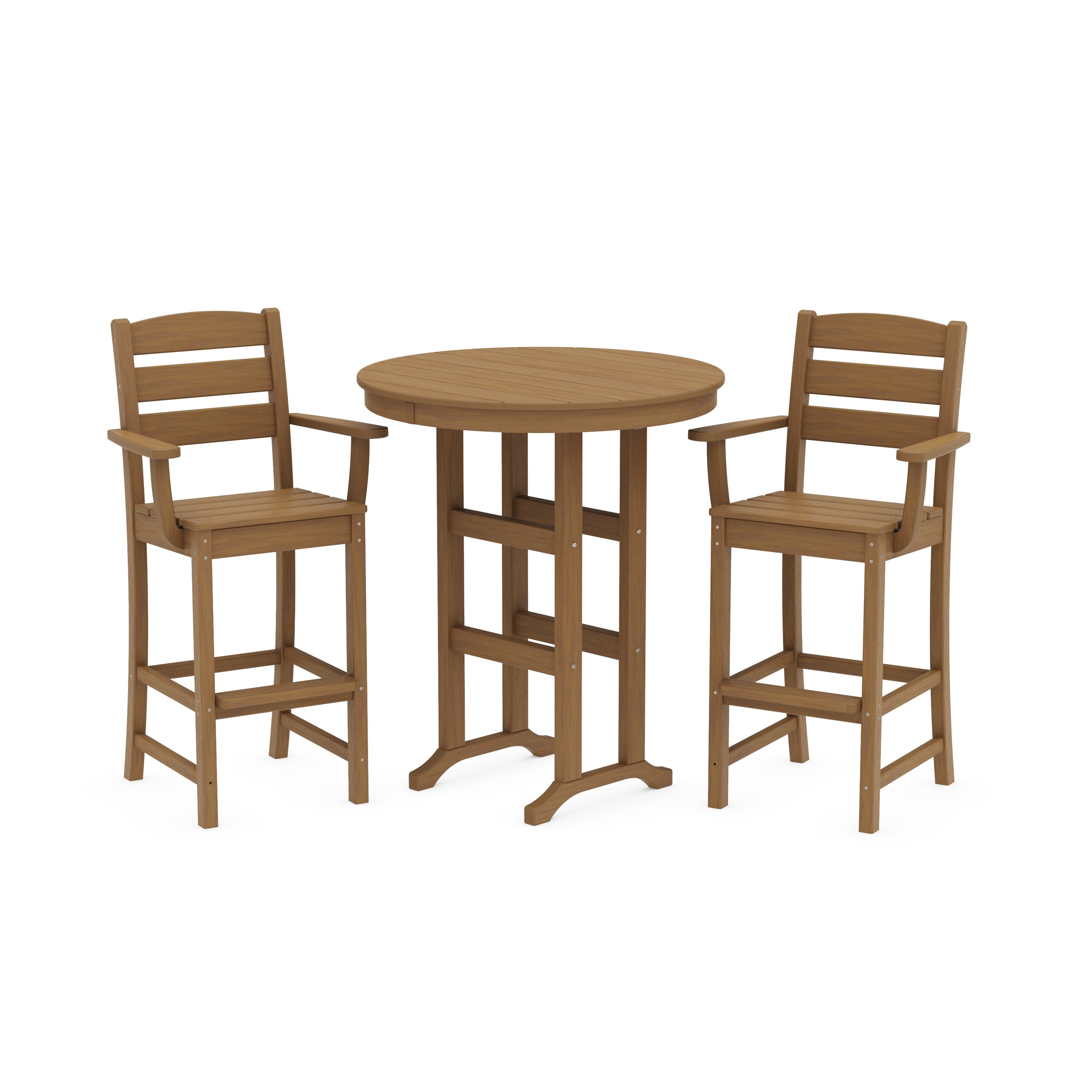Lakeside 3-Piece Round Bar Arm Chair Set
