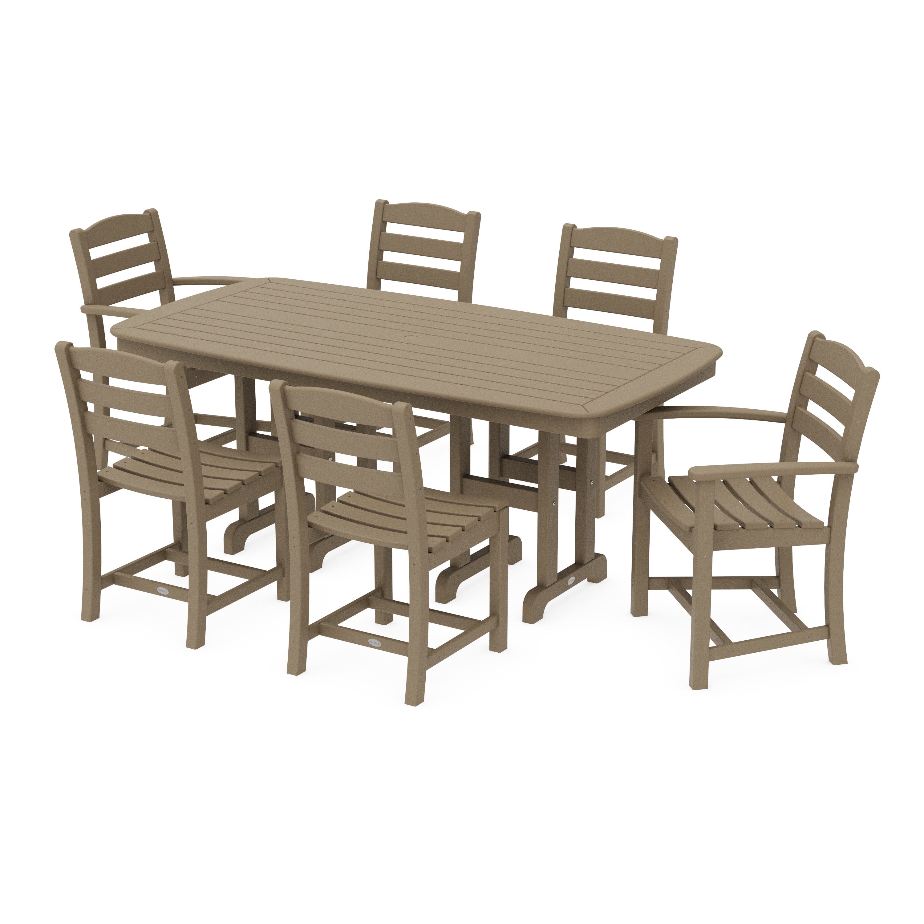 La Casa Café 7-Piece Wooden Dining Set